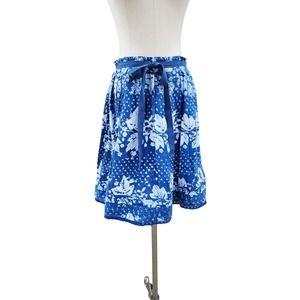 Beautiful Tie-Dye Blue Linen GAP Skirt Size 2